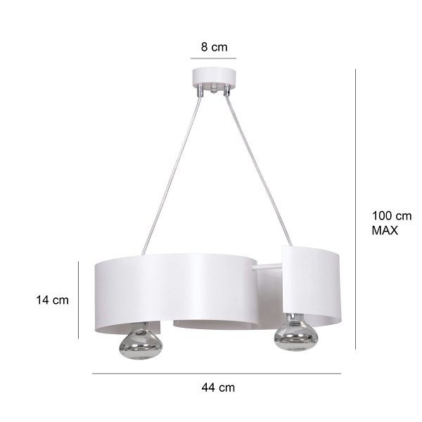 Lampa wisząca VIXON 2 WHITE