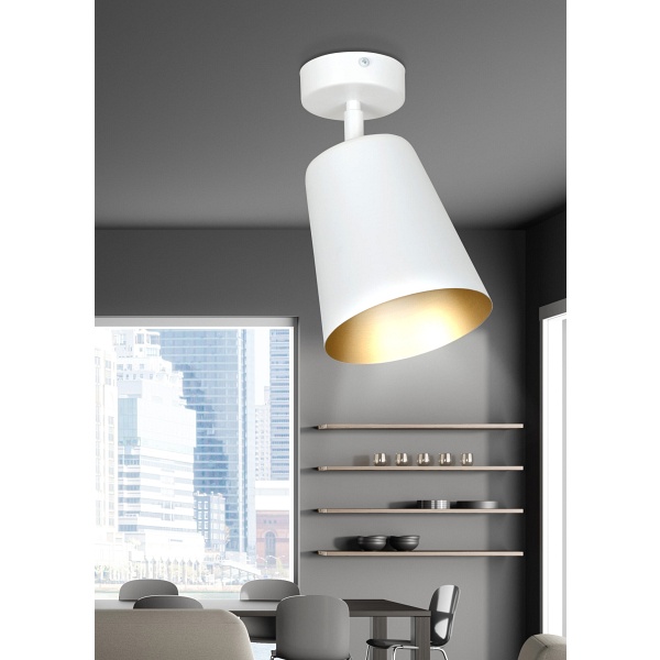 Lampa sufitowa PRISM 1 WHITE / GOLD