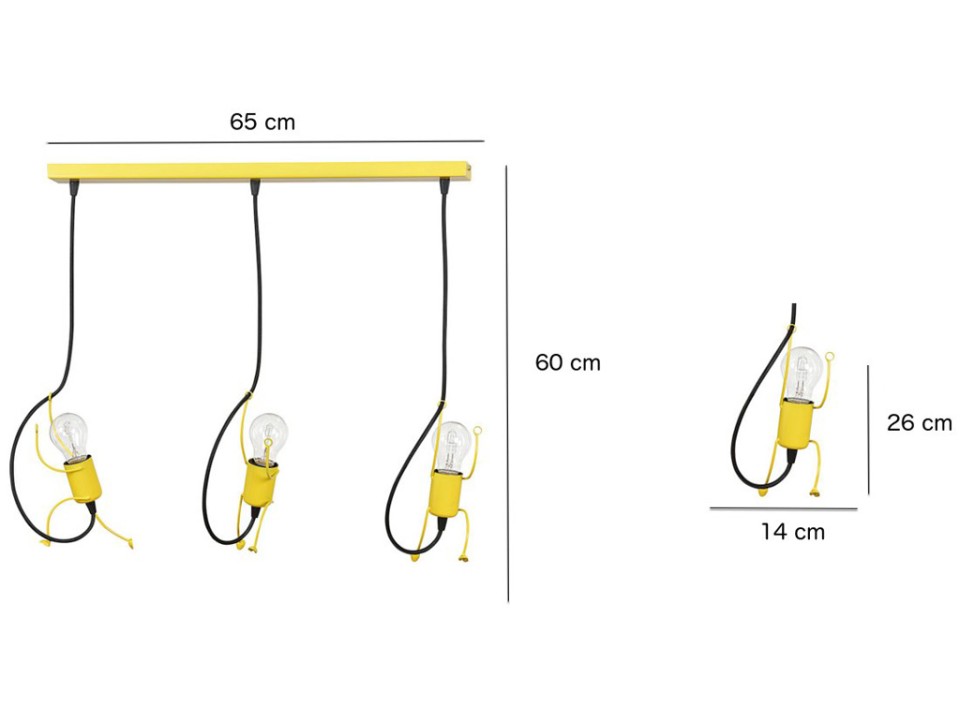 Lampa wisząca BOBI 3 WHITE