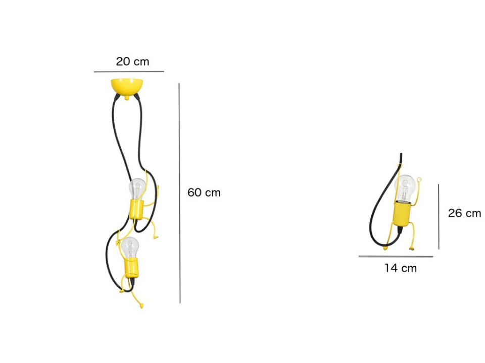 Lampa wisząca BOBI 2 WHITE