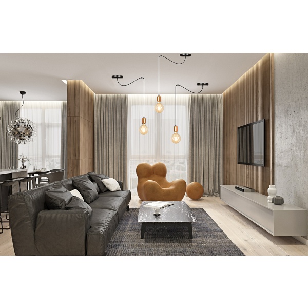 Lampa wisząca SPARK 1 BLACK