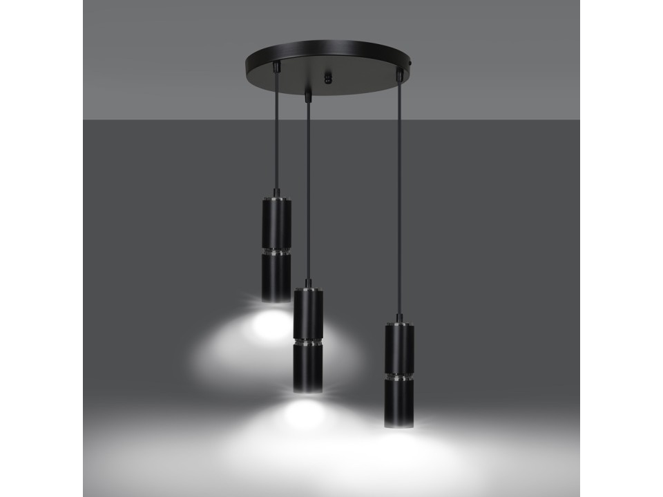 Lampa MODESTO 3 WHITE PREMIUM 178/3PREM nowoczesna  białe tuby chrom dodatki LED Emibig