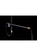 Kinkiet ARTEMIS K1 BLACK 480/K1  ścienny wiszący loft regulowany złote elementy Emibig