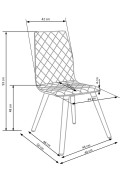 Stół z krzesłami rozkładany 140-180x80cm blat biały/dąb złoty + 4 krzesła beżowe