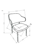 Stół z krzesłami rozkładany 180-220x100cm blat orzechowy, nogi czarne + 4 krzesła jasny popielaty