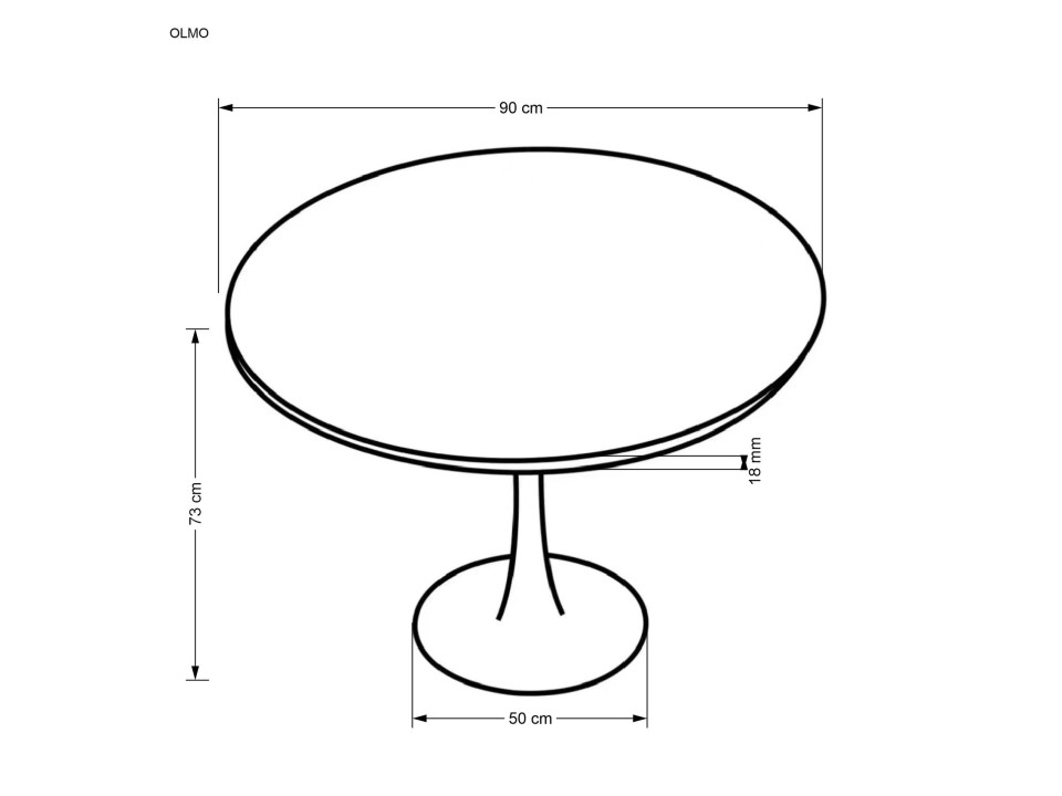 Stół z krzesłami okrągły fi 90cm blat orzechowy, nogi czarne + 4 krzesła zielone