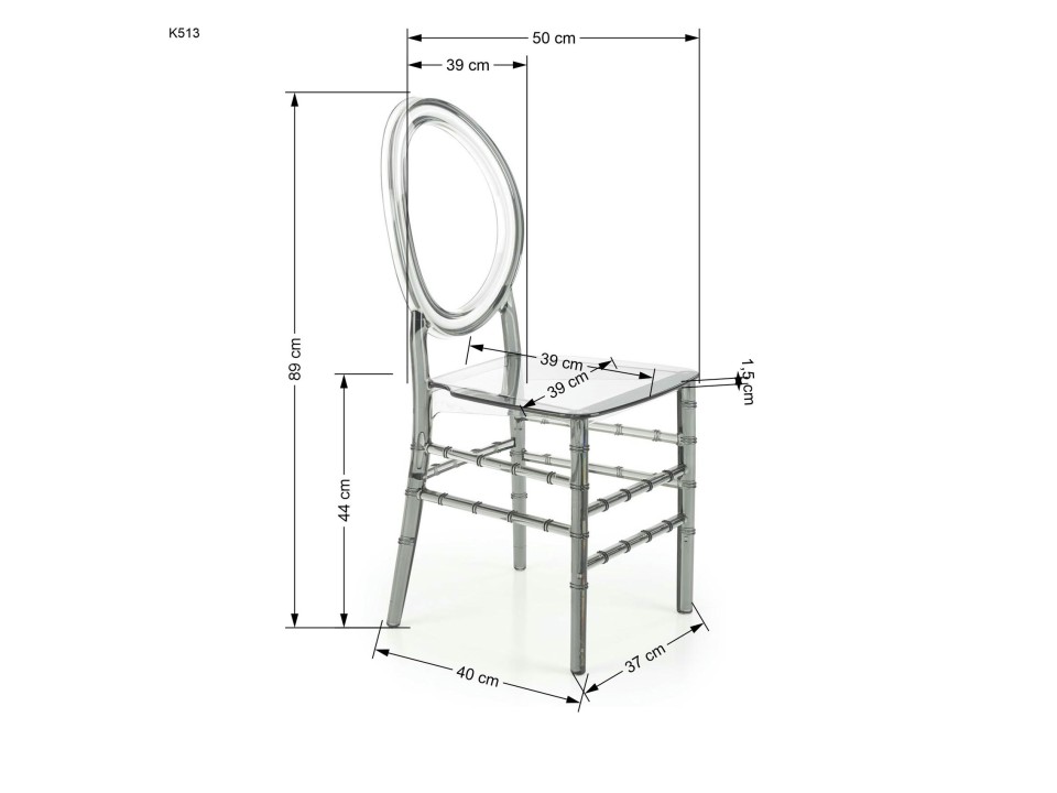 Stół z krzesłami prostokątny 120x80cm blat dymiony, nogi dymione + 4 krzesła dymione