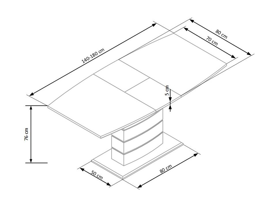 Stół z krzesłami rozkładany 140-180x80cm blat biały/dąb złoty + 4 krzesła beżowe